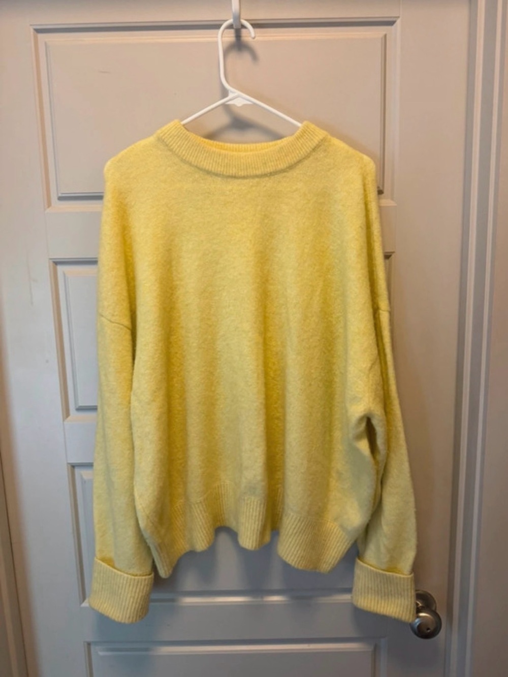Pilcro Soft Light Yellow Crewneck Sweater